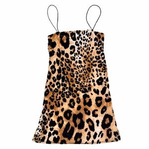 Bodycon Cheeta Print Mini Dress